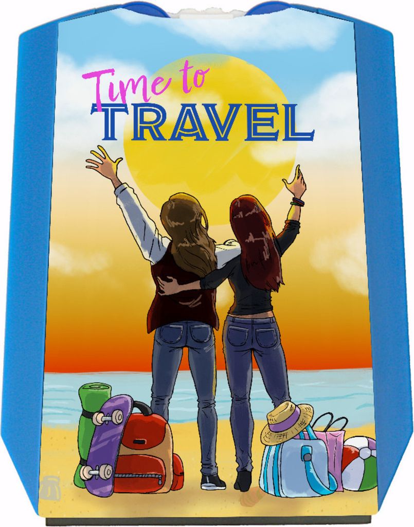 Time to travel beste Freundin Parkscheibe mit 2 Einkaufswagenchips