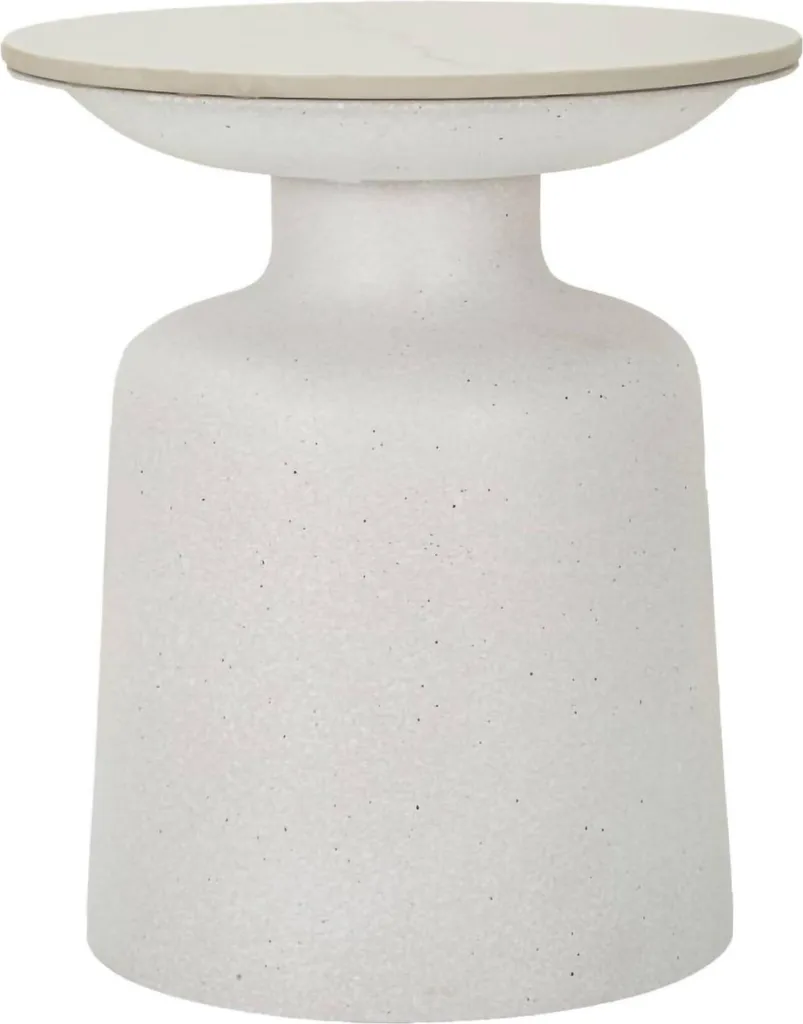 Petite table de salon Farfa blanche de 47 cm de hauteur pour studio