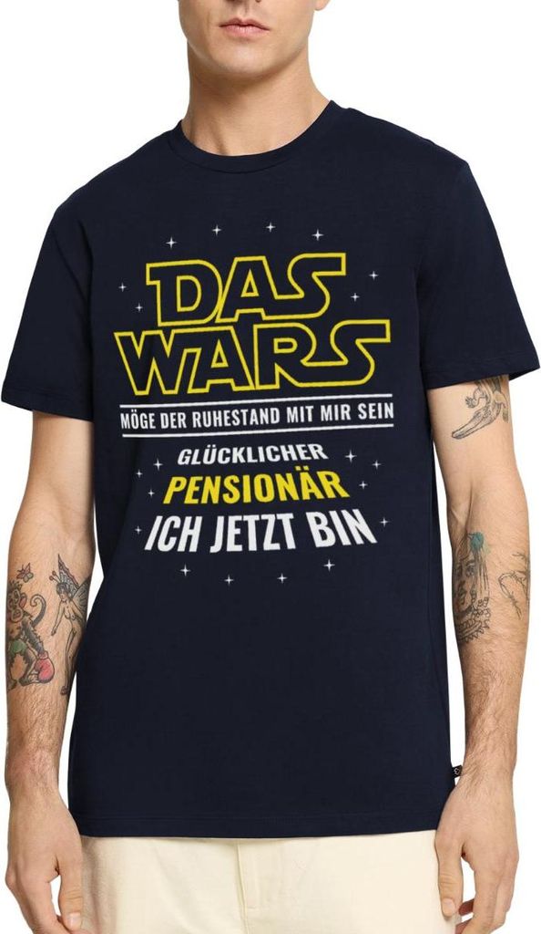 Spreadshirt Glücklicher Pensionär Lustiger Ruhestand Spruch Männer Premium T-Shirt, XL, Navy