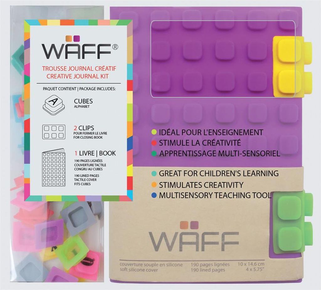 Waff kreatives Tagebuch Set A6 lila - Tagebuch für Kinder mehrfarbig