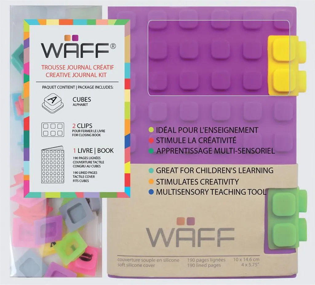 Carnet de notes Waff A6 lilas créatif en silicone pour filles et garçons