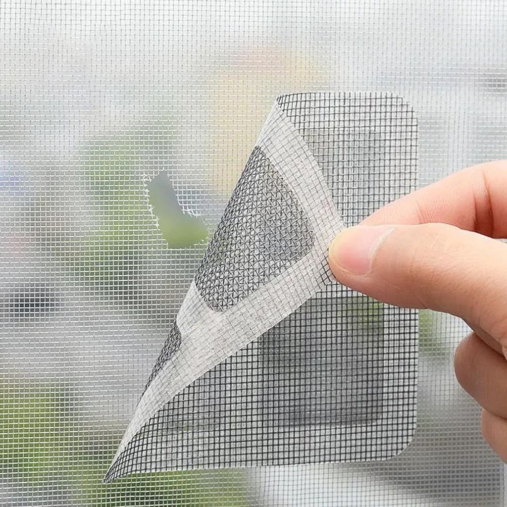 Reparaturset für Fliegengitter, Klebeband mit starkem Klebstoff und wasserdichtem Fiberglasgewebe zum Abdichten von Rissen und Löchern an Fenster...