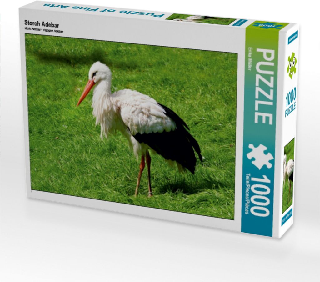 Calvendo Storch Adebar 1000 Teile Puzzle quer 640x480mm, Müller Erika; 7449530