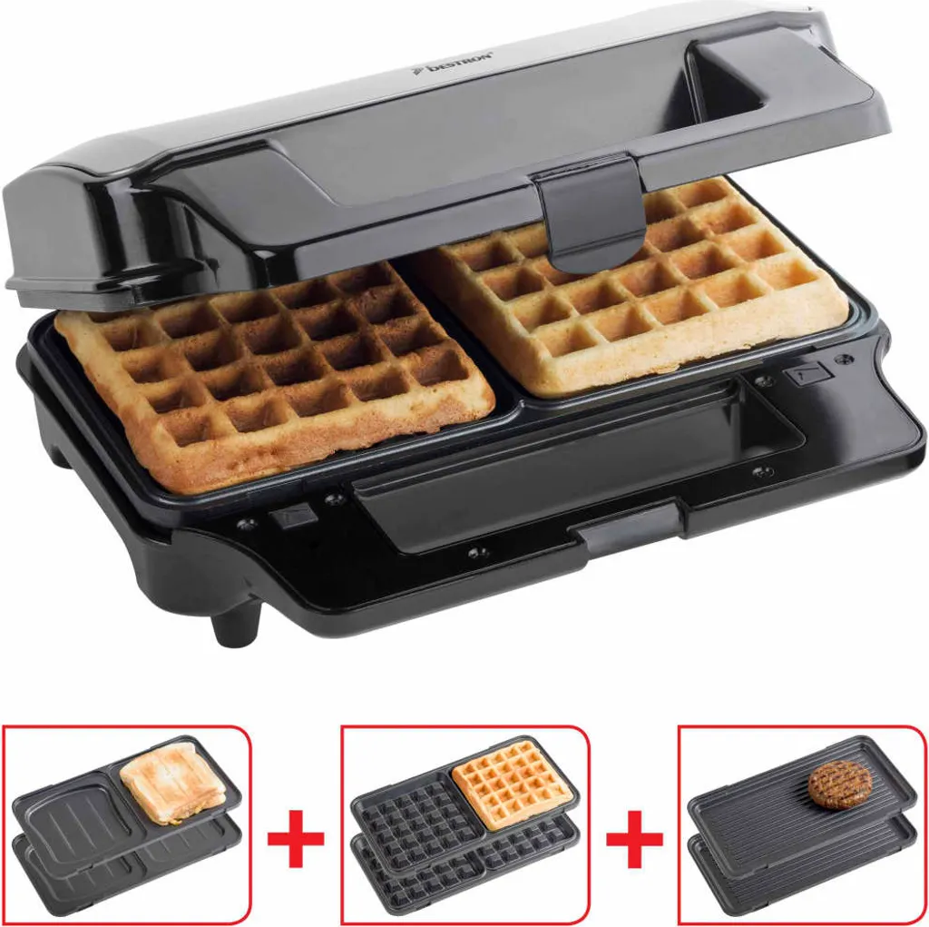 Gaufrier et gril multifonction idéal pour repas rapides et goûters