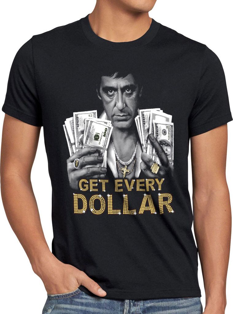 style3 Tony Get Every Dollar T-Shirt Herren pacino pablo US montana escobar, Größe:5XL