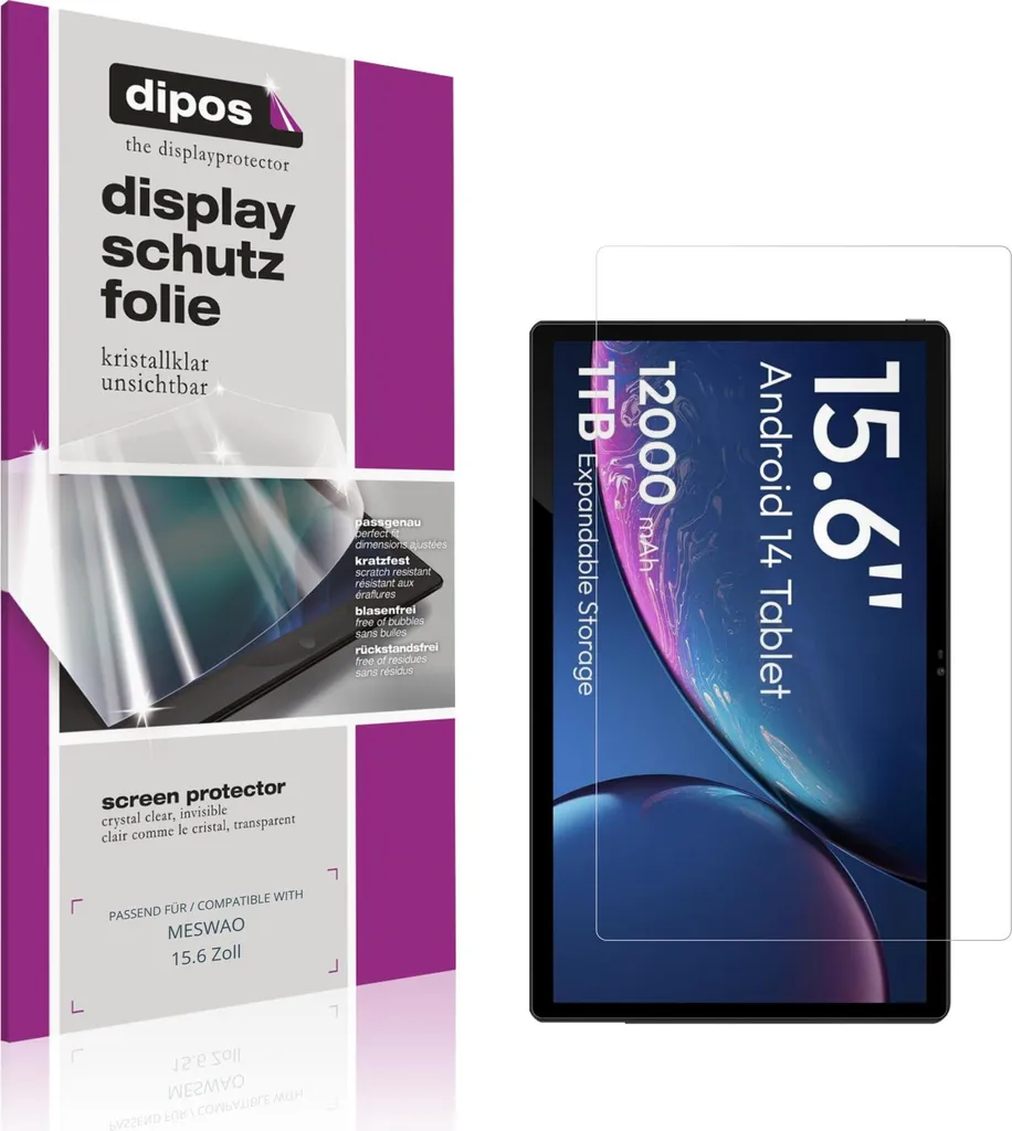 Proteggi Schermo MESWAO 15.6 | 2x Pellicola dipos Claro Antigraffio
