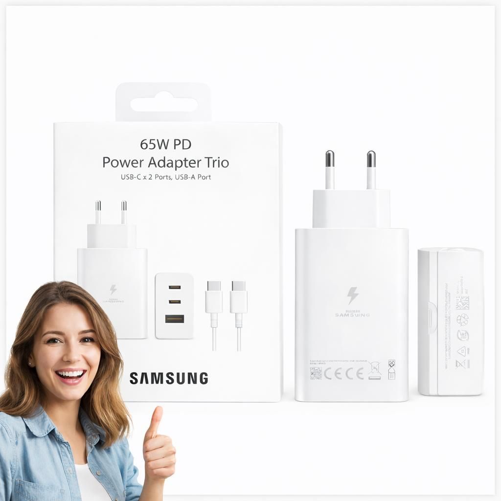 Samsung Ładowarka Sieciowa 65W USB-C Power Adapter Trio Zdjęcie produktu 