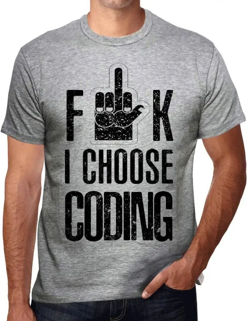 Herren Grafik T-Shirt F**k ich wähle Codierung – F**k I Choose Coding – Öko-Verantwortlich Vintage Jahrgang Kurzarm Lustige Druck Geburtstag ...