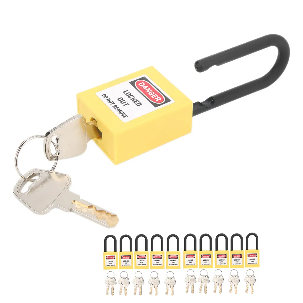 Cadenas de consignation isolant en nylon 38mm jaune anti-poussière - 6