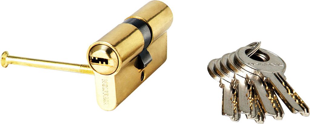 Wolfpack Sicherheitszylinder 30x40/15,0 vermessingt 5 Schlüssel