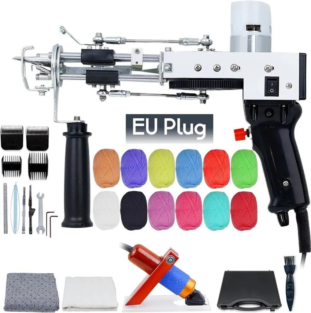Pistolet à tufter 2-en-1 pour réussir vos tapis sans effort à la maison