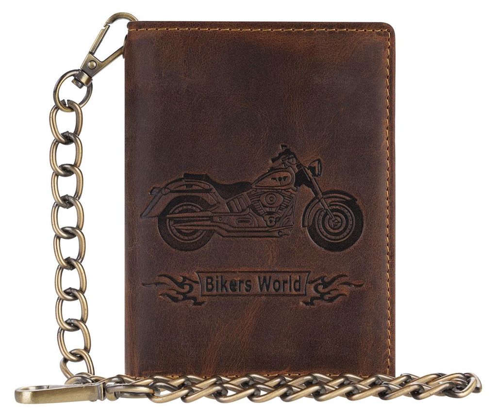 GREENBURRY Geldbörse Vintage Wallet With Chain Brown Bike Produktbild 