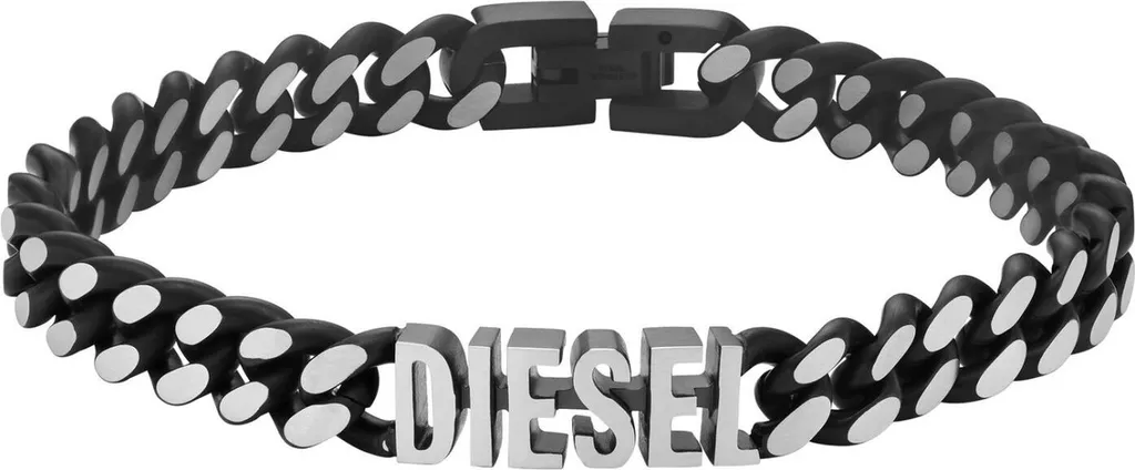 Diesel DX1386040 Bracciale da uomo in acciaio inox argento 20 cm