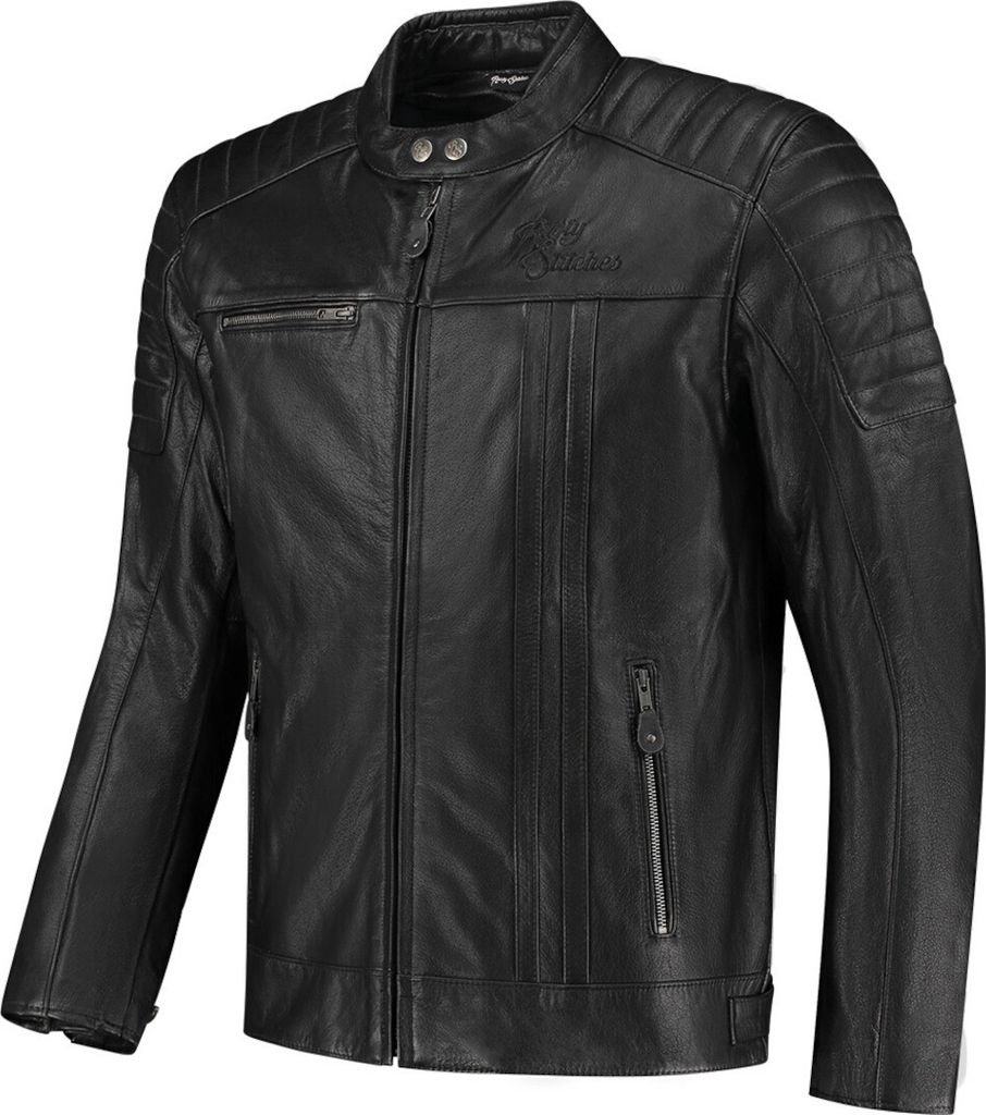 Rusty Stitches Cooper Motorrad Lederjacke, schwarz, 4XL