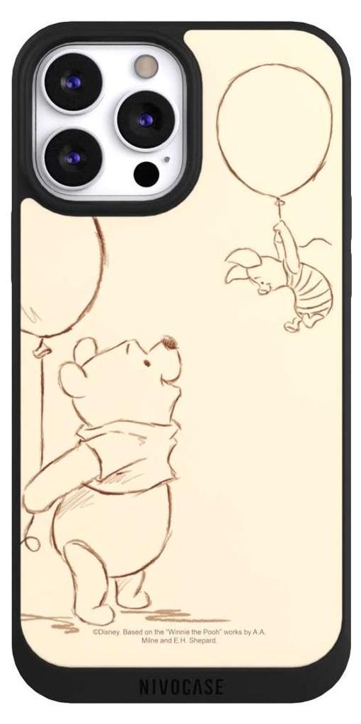 NIVOCASE Handyhülle für Apple iPhone 13 Pro Max Hülle NIVOpure Case Schwarz Disney Offizielles Lizenzprodukt Winnie Puuh