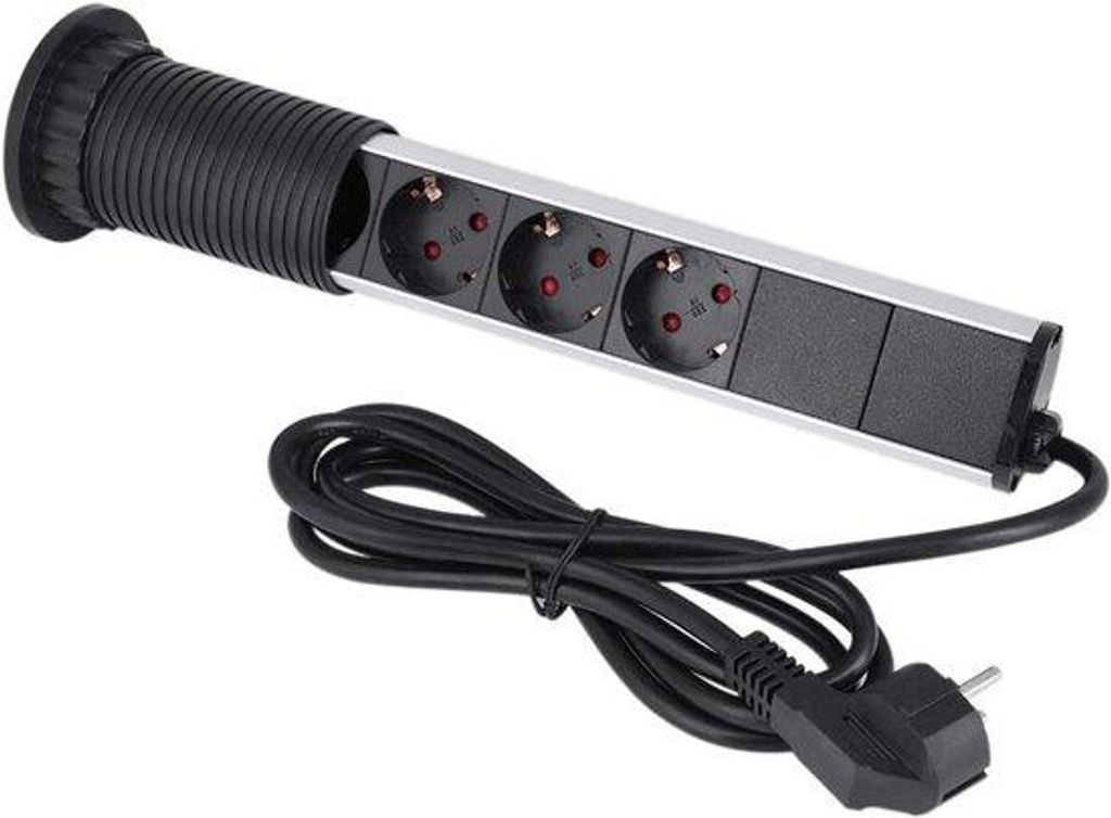 Schaltbare Küchen- und Büro-Blattschutz mit mehrfachem Stecker und Schutz für Arbeitsflächen.