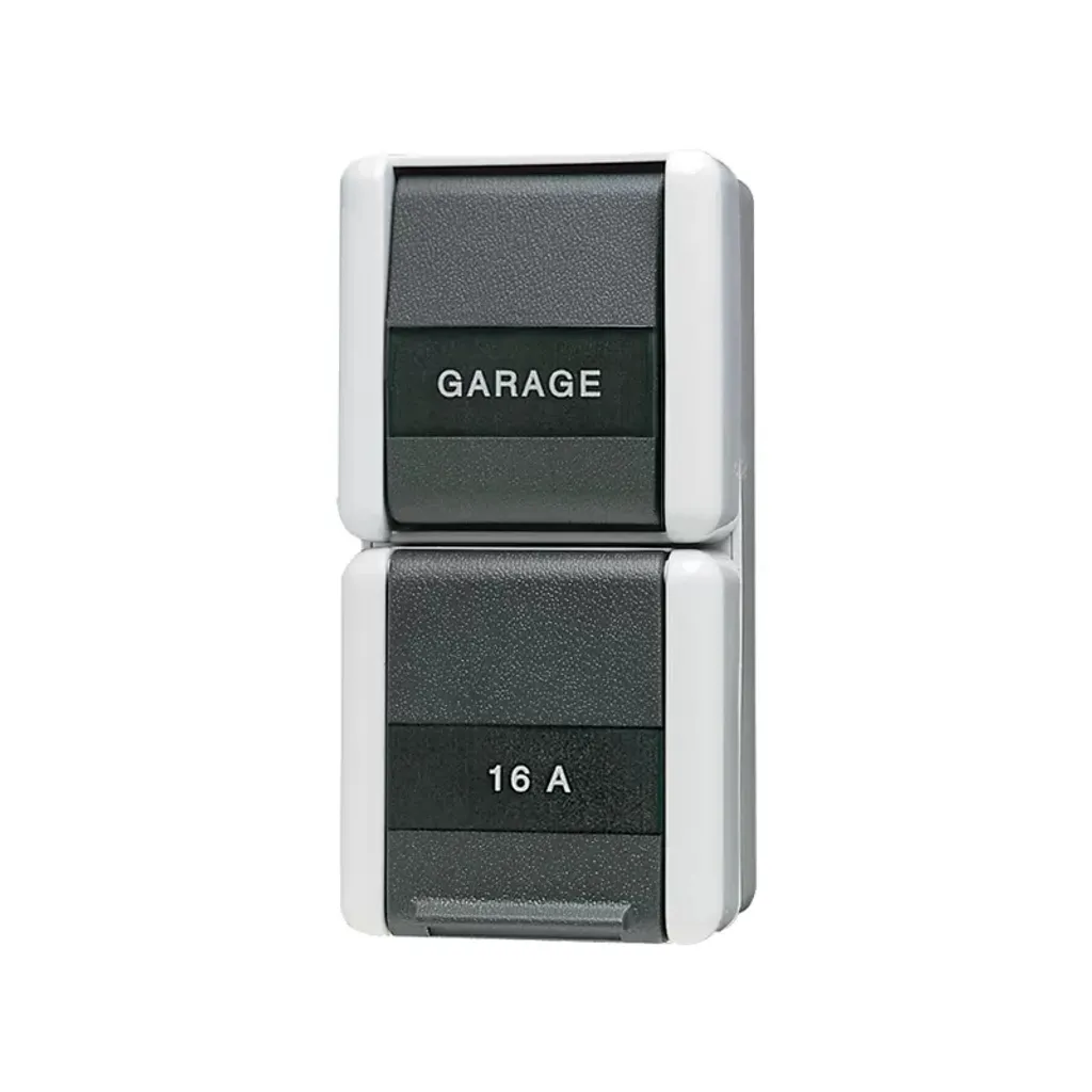 Interrupteur Étanche IP44 JUNG WG800 avec Bascule et Clapet de Protection