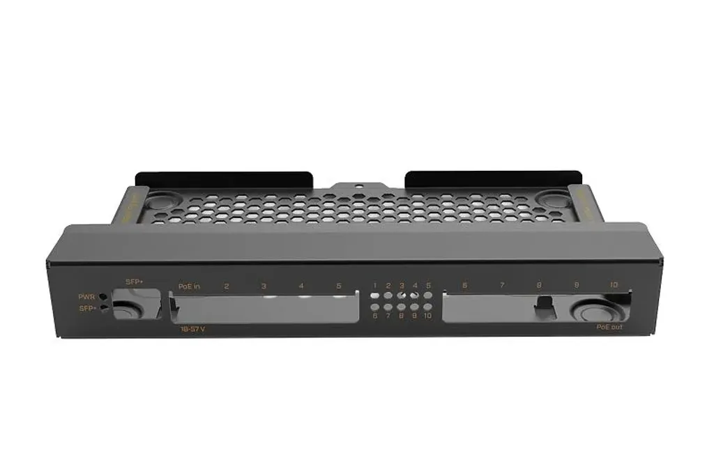 Supporto Parete Originale MikroTik RB4011 | Kit Acciaio Nero WMK4011