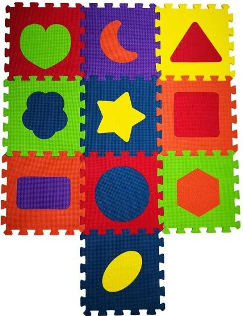 Tapis Puzzle Bébé 10 Pièces Amovibles - Mousse Épaisse et Confortable