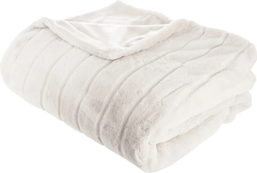 Jeté de Lit Blanc 230x180 cm pour Soirées Cocooning et Nuits Fraîches