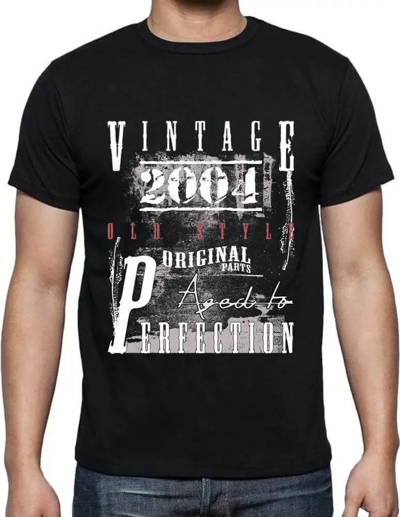 Herren Grafik T-Shirt Originalteile in Perfektion gealtert 2004 – Original Parts Aged To Perfection 2004 – Geschenk 20. Geburtstag Jahrestag 20...