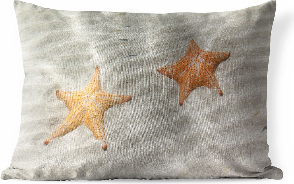 MuchoWow Outdoor Kissen - Seestern - Wasser - Strand - 60x40 cm - Wetterfest - Lounge Kissen - Zierkissen - Kissen für Innenräume