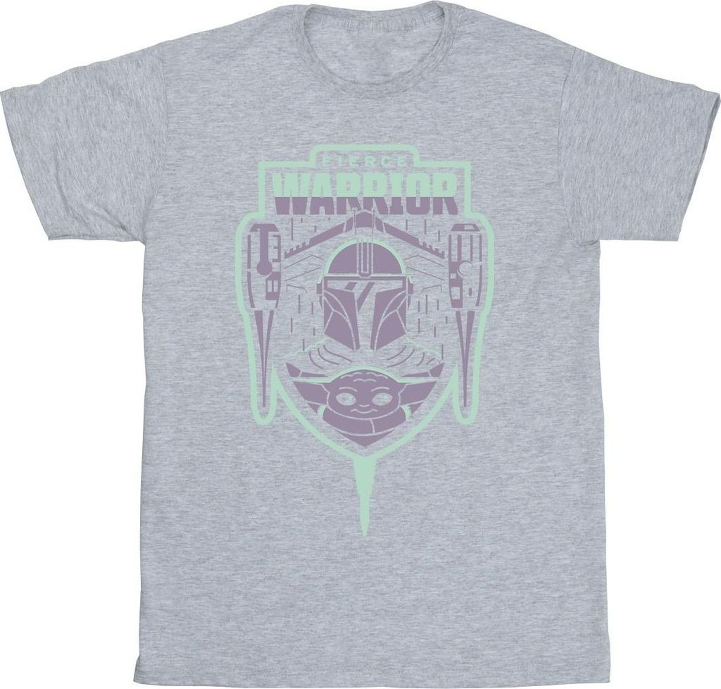 Star Wars - "The Mandalorian Fierce Warrior" T-Shirt für Herren BI47457 (S) (Grau)