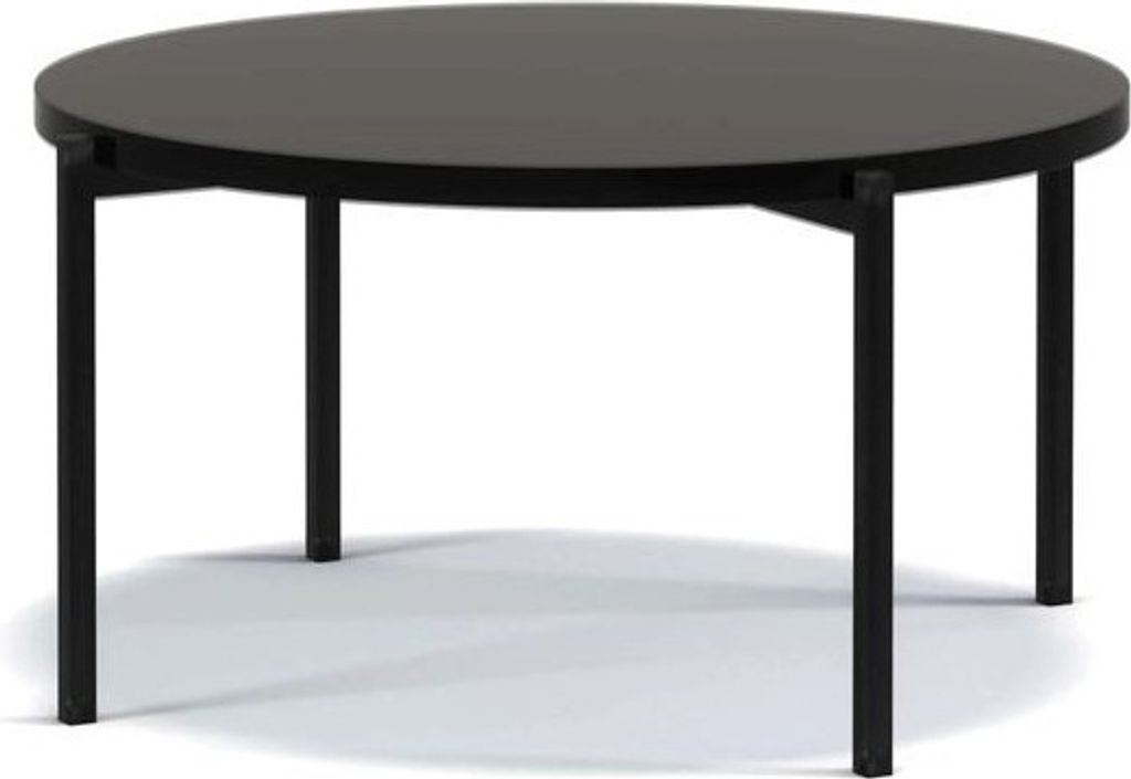 Runder Couchtisch VILEM 1 – Schwarz glänzend Produktbild 