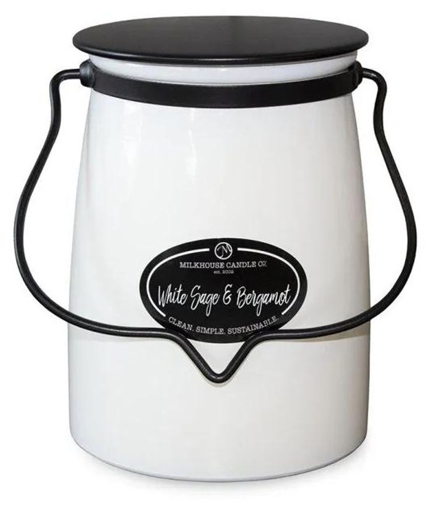 MILKHOUSE KAARS White Sage & Bergamot, geurkaars. BUTTER Productafbeelding 