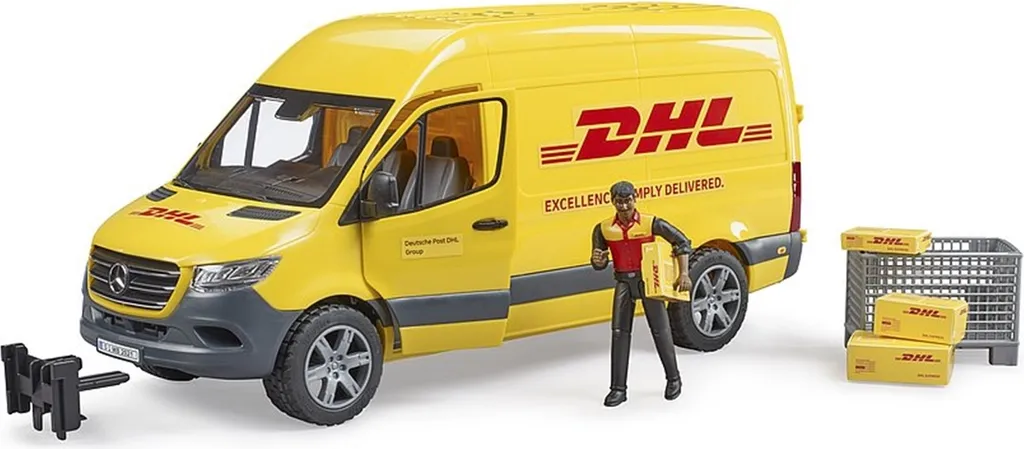 Camion de livraison miniature DHL MB Sprinter Bruder 02671 pour enfants