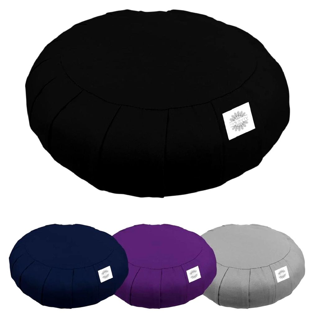 Sitzsack, Zafu, Meditationskissen, Yoga - Rund - 38 x 38 x 13 cm