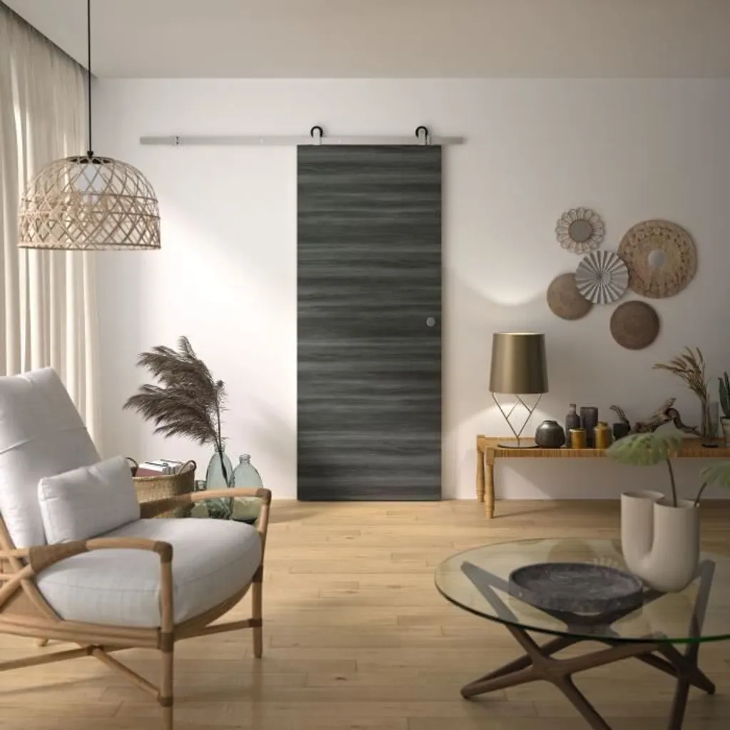 Kit porte coulissante installation facile OPTIMUM MILANO2 en aluminium