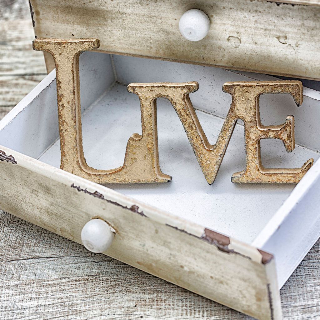 levandeo Glasbild 2er Set je 30x30cm Wandbild Glas Live Home Shabby Chic Vintage