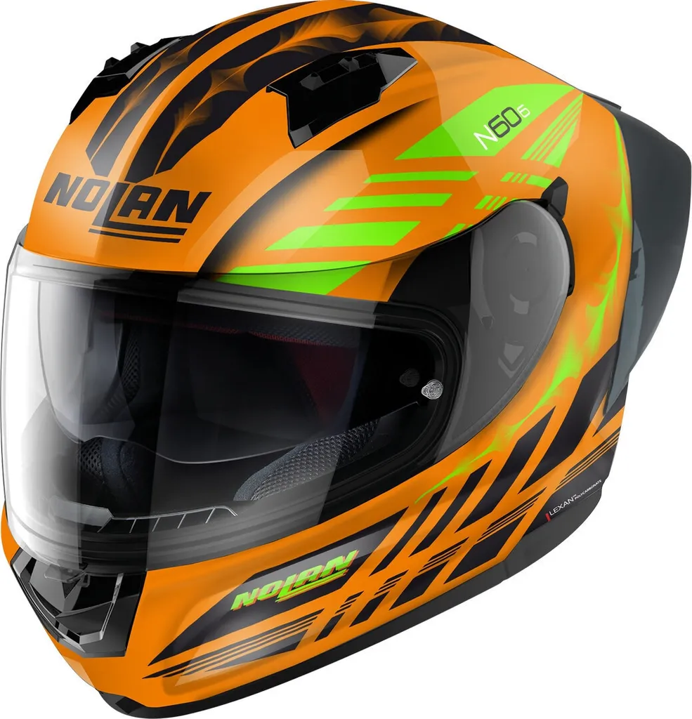 Casque moto Nolan N60-6 Sport pour la route et ville en orange et noir