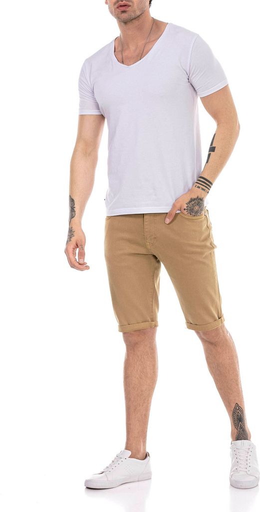 Red Bridge Herren Jeans Shorts Kurze Hose Denim Capri Basic