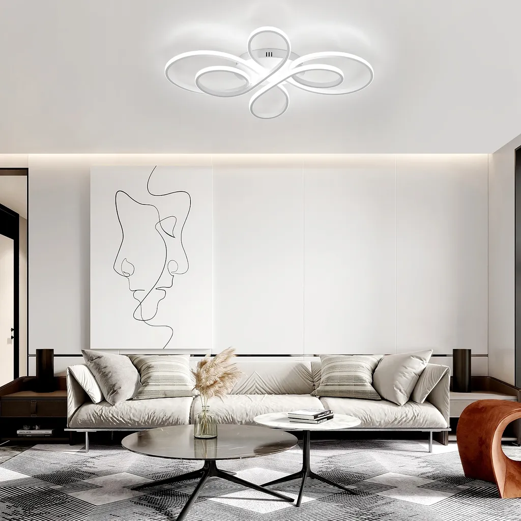 Plafonnier LED ZMH 65W Blanc Dimmable avec Télécommande de 66cm - 9