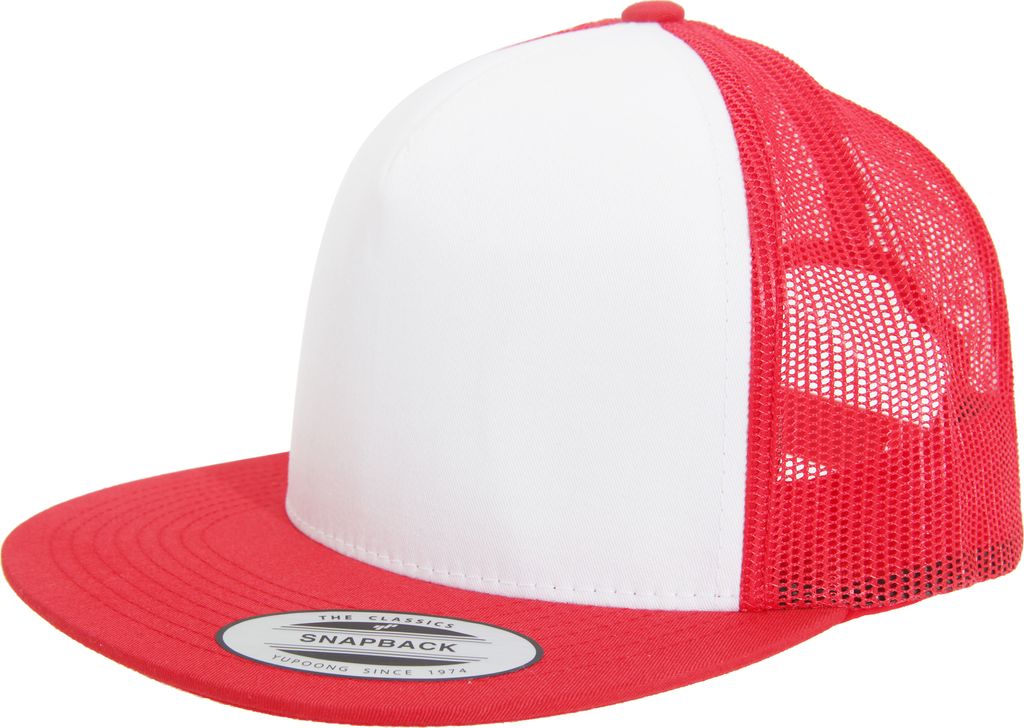 Yupoong Flexfit Uni Baseballkappe Trucker RW3301 (Einheitsgröße) (Rot/Weiß)