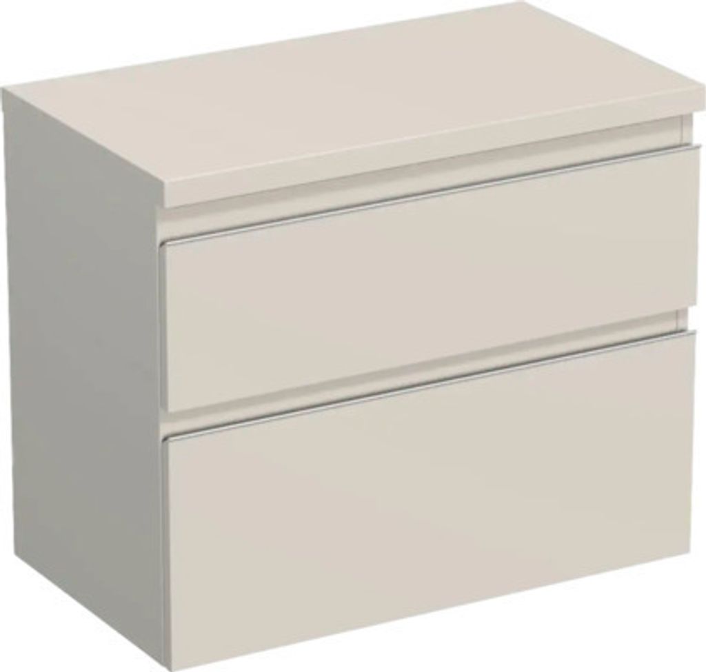 Jungborn Waschtischunterschrank TRENTA BxHxT 76,7 x 64,6 x 44,5 cm Frontfarbe Cashmere glanz TRE DESK 80 2Z S A3026