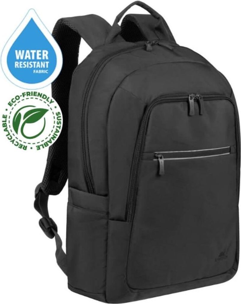 Riva NB Rucksack Alpendorf Eco 15-6"-16" schwarz 7561 (7561 BLACK ECO BACKPACK)