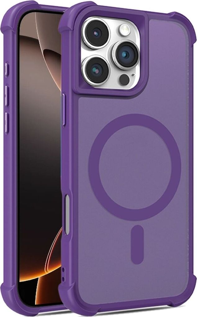 Mobigear Armor Shield iPhone 16 Pro MagSafe Hülle Hardcase Backcover - Lila