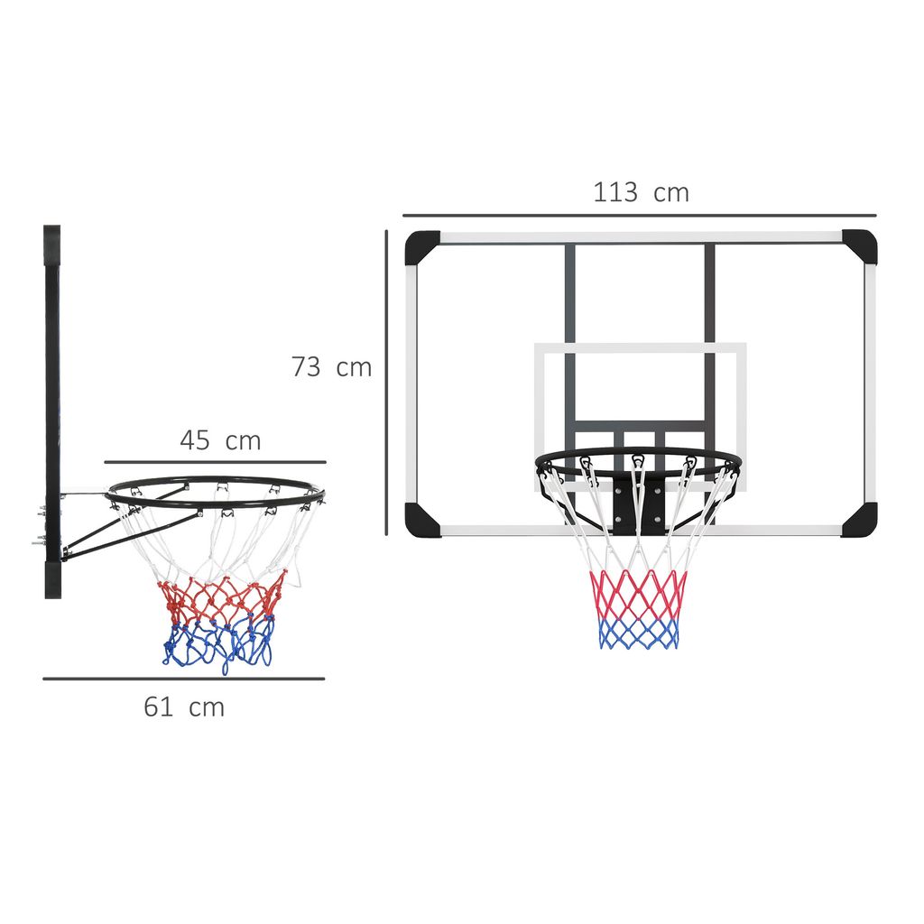 SPORTNOW Basketballkorb, Basketballbrett mit Korb, Produktbild 3