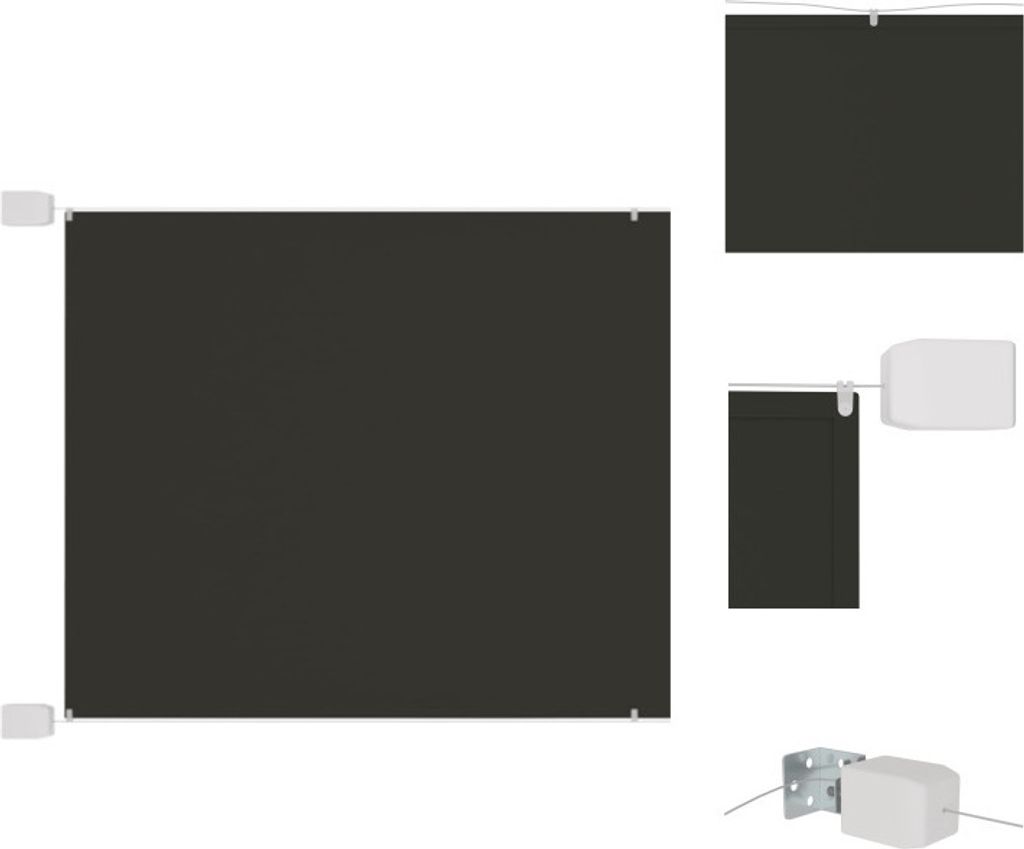 vidaXL Senkrechtmarkise Anthrazit 140x270 cm Oxford-Gewebe - Sonnenschirme & Sonnenschutze