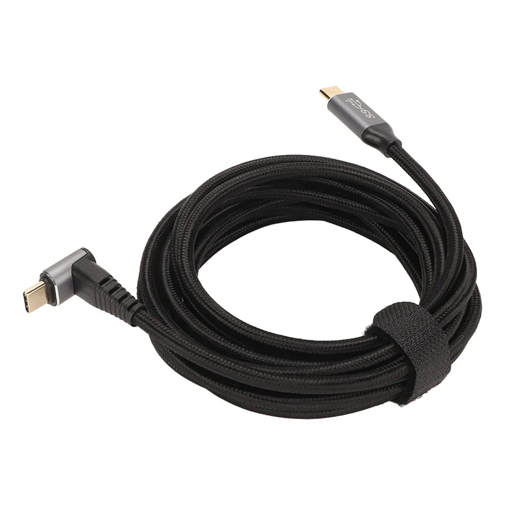Prolunga USB C Angolare 90 Gradi Nylon Cavo Ricarica Laptop 100W
