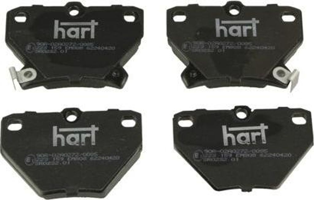HART 223 159 Bremsbelagsatz, Scheibenbremse OE 04466YZZD5 kompatibel mit Celica, Corolla, Matrix, Yaris