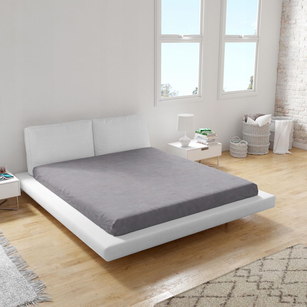 Bettlaken - Spannbettlaken mit Gummizug - 180x200 cm - Jersey - 160g/m2 - Grau - Hochwertiges