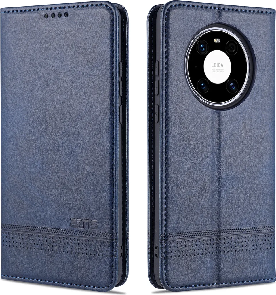 Custodia Portafoglio In Pelle PU Per Huawei P20: Con Chiusura Magnetica, Slot Per Carte E Supporto Regolabile - Blu - 3