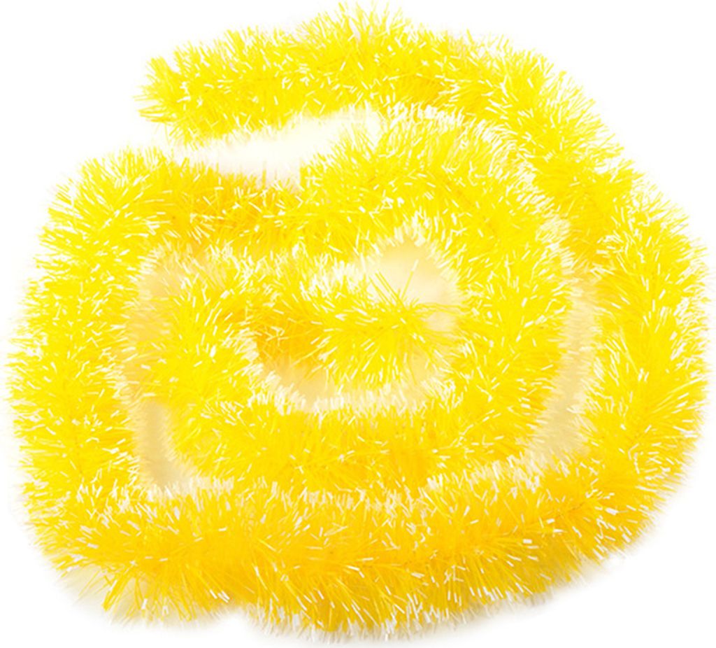 2m lange Girlande Lametta Band Weihnachtsbaum Ornament Home Party Dekoration-Gelb