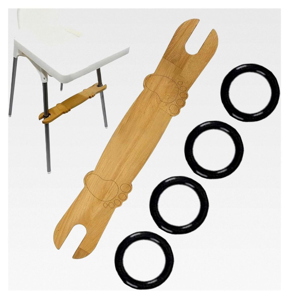 Fußstütze für Hochstühle – Rutschfester Holzfuß, Ergonomische Sitzstütze für Babys, Zubehör für Kinderzimmermöbel