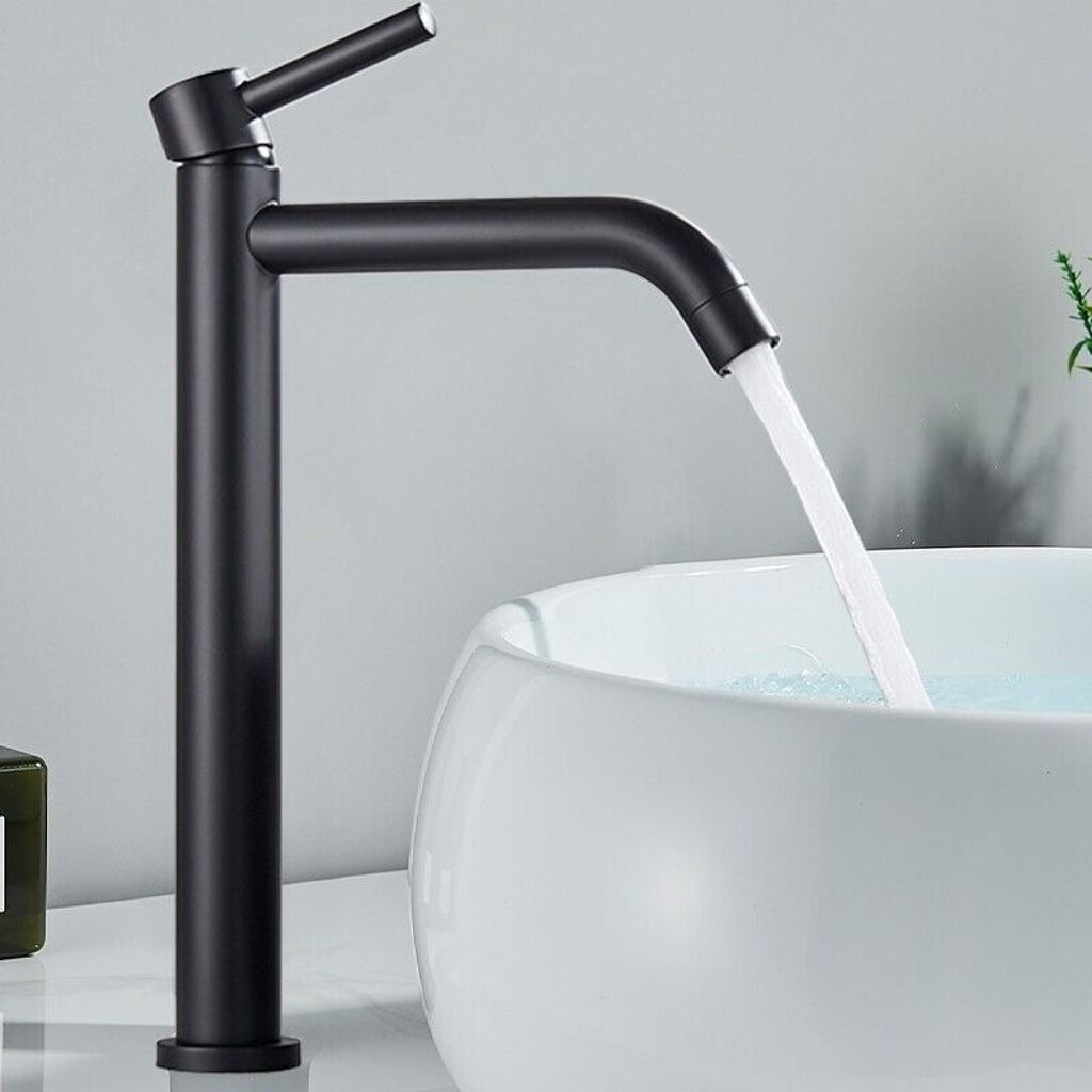 Waschtischarmatur Bad Schwarz Hoch Wasserhahn Bad Waschbecken Einhandmischer