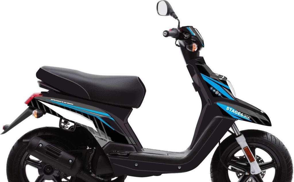 Stage6 Blue Deco Grafikset für Yamaha Bws nach 2004